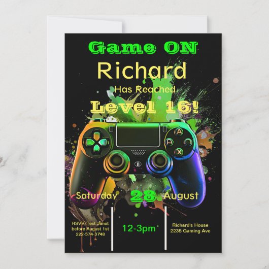 Gamer, Next Level, Speler 1, 16e videogame Kaart (Voorkant)