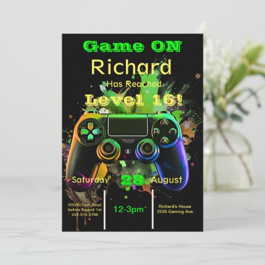 Gamer, Next Level, Speler 1, 16e videogame Kaart (Staand voorkant)