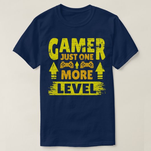 Gamer nog maar één niveau t-shirt (Design voorkant)