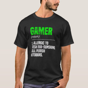 Gamer Noun Definition Video Game Player PC T-shirt