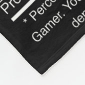 Gamer Nutritional Facts Cool Gamer Video Game Funn Fleece Deken (Hoek)