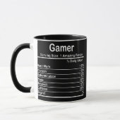 Gamer Nutritional Facts Cool Gamer Video Game Mok (Links)