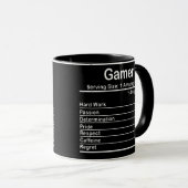 Gamer Nutritional Facts Cool Gamer Video Game Mok (Voorkant rechts)