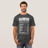 Gamer Nutritional Facts Gaming T-shirt (Voorkant volledig)
