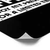 Gamer Offline Enjoy My Presence Time Men Boys Kids Poster (Hoek)