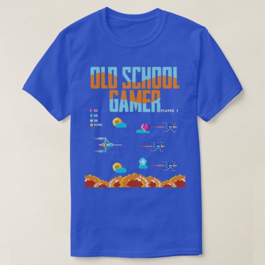 Gamer Old School Gamer T-shirt (Design voorkant)