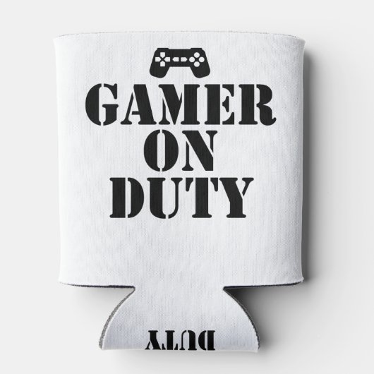 Gamer op dienst blikjeskoeler (Achterkant)