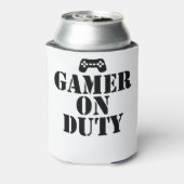 Gamer op dienst blikjeskoeler (Blikje Achterkant)