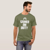 Gamer op Duty Video Game T-shirt (Voorkant volledig)
