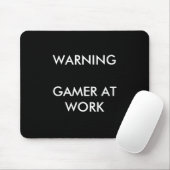 Gamer op het werk Mousepad Muismat (Met muis)