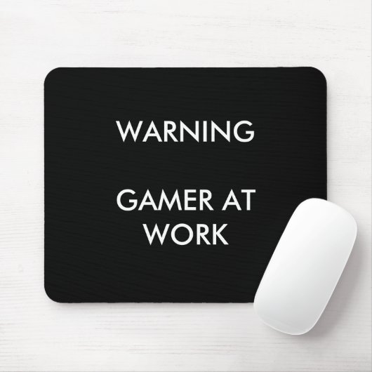 Gamer op het werk Mousepad Muismat (Met muis)