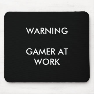 Gamer op het werk Mousepad Muismat