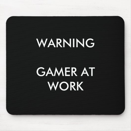 Gamer op het werk Mousepad Muismat (Voorkant)