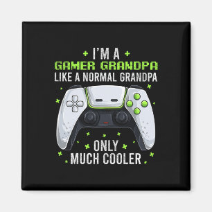 Gamer Opa Gaming Gaming T-shirt Grappig Videospel Magneet