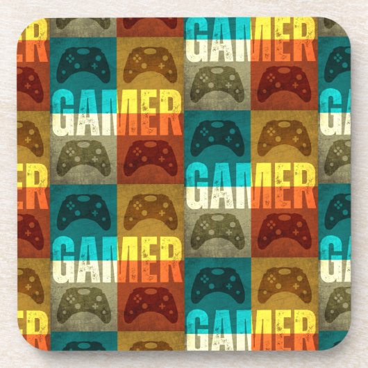 GAMER OUDE VIDEO GAME CONTROLLER BIER ONDERZETTER (Voorkant)