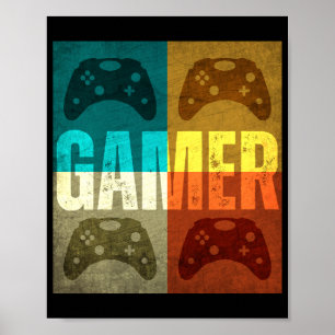 GAMER OUDE VIDEO GAME CONTROLLER POSTER