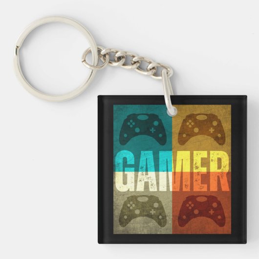 GAMER OUDE VIDEO GAME CONTROLLER SLEUTELHANGER (voorkant)