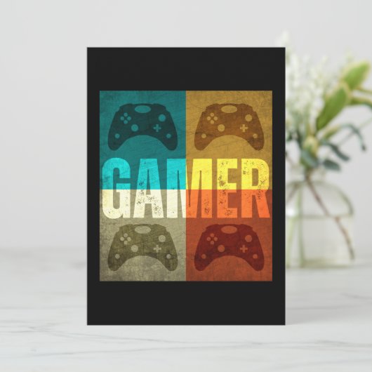 GAMER OUDERWETSE VIDEOSPELCONTROLLER KAART (Staand voorkant)