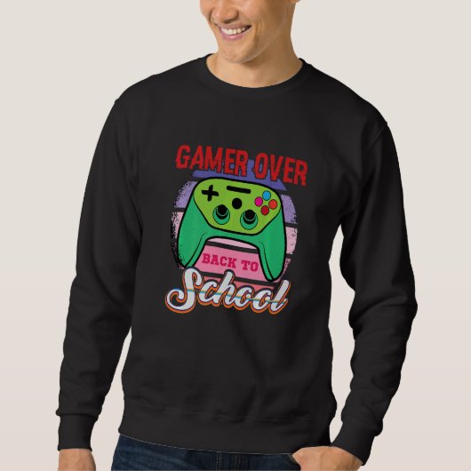 Gamer Over Back to School Game Over Teacher Studen Trui (Voorkant)