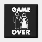 Gamer Over Bruid Bruidegom Funny Wedding Magneet (Voorkant)