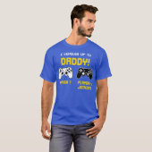 Gamer pa Player Gaming Console Gender onthullen T-shirt (Voorkant volledig)