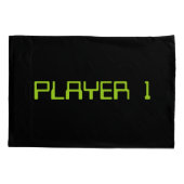 Gamer Paar. Speler 1 Speler 2 Kussensloop (Achterkant-Links)