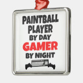 Gamer Paintball Player Metalen Ornament (Links)
