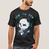 Gamer Panda Beer Pew Video Game Computer Pl. T-shirt (Voorkant)