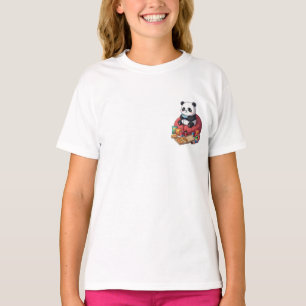 Gamer Panda die pizza eet voor kinderen T-shirt