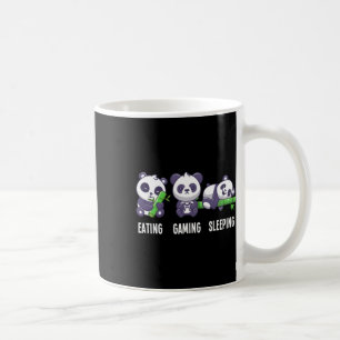 Gamer Panda Eten Gamen Slapen Voor Multiplayer Koffiemok