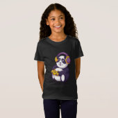 Gamer Panda Videogames Spelend T-shirt (Voorkant volledig)