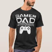 Gamer Pap Fathers Day Retro Video Game Game Love T-shirt (Voorkant)