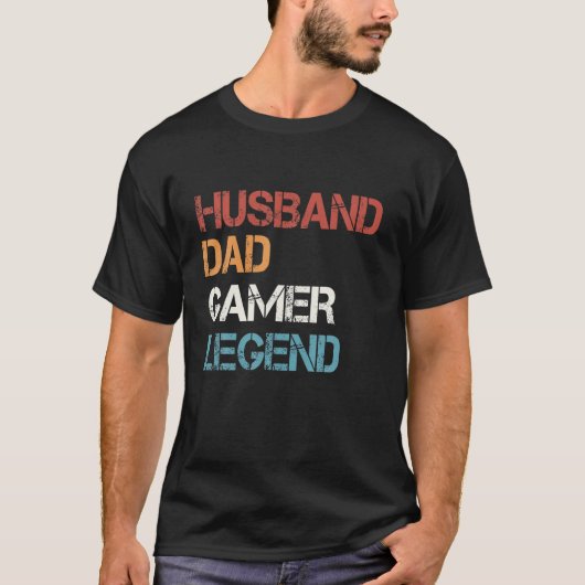 Gamer Pap Funny Husband Pap Video Game Legend Fath T-shirt (Voorkant)