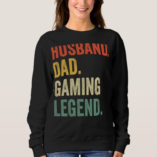 Gamer Pap Husband Pap Video Game Legend Vader's Trui (Voorkant)
