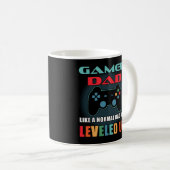 Gamer Papa Gift Normal Pap Leveled Fathers Day Koffiemok (Voorkant rechts)