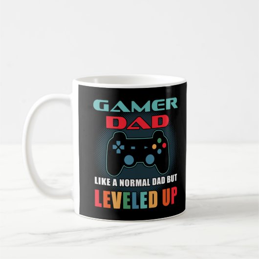 Gamer Papa Gift Normal Pap Leveled Fathers Day Koffiemok (Links)