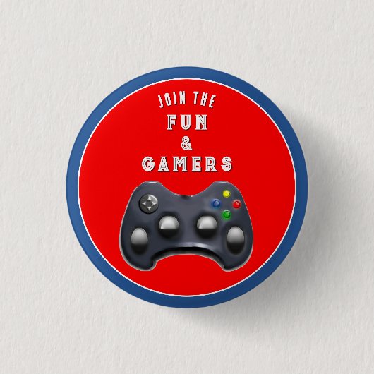 Gamer Party Favorieten Ronde Button 3,2 Cm (Voorkant)
