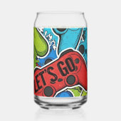 Gamer Patroon Blikvorm Glas (Achterkant)