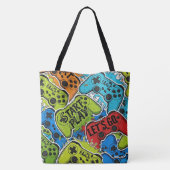 Gamer Patroon Boodschappentas Tote Bag (Achterkant)