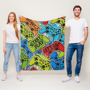 Gamer Patroon Fleece Deken