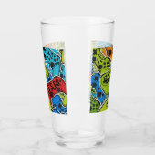 Gamer Patroon Glas Cup (Links)