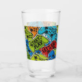 Gamer Patroon Glas Cup (Voorkant)