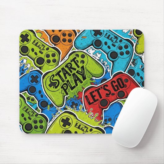 Gamer Patroon Muismat (Met muis)