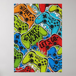 Gamer Patroon Poster