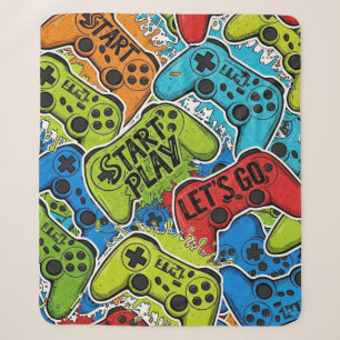 Gamer Patroon Sherpa Dekbed Deken