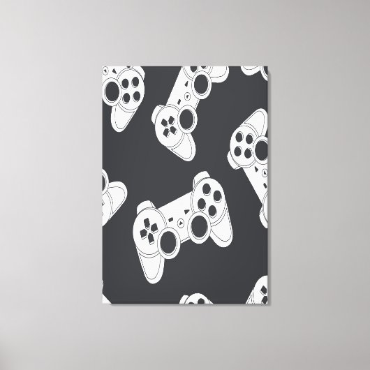 Gamer Pattern ArtWork Canvas Afdruk (Voorkant)