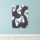 Gamer Pattern ArtWork Canvas Afdruk (Insitu (Houten vloer))