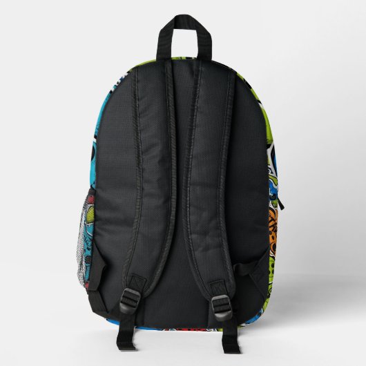 Gamer Pattern Backpack Bedrukte Rugzak (Achterkant)