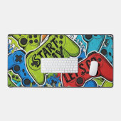 Gamer Pattern Desk Mat (Keyboard & Muis)