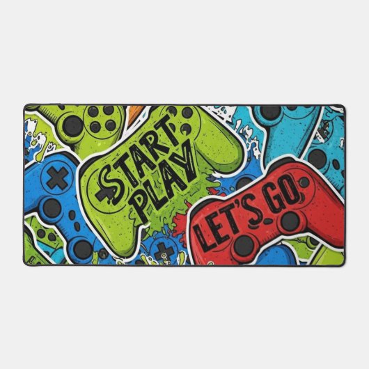 Gamer Pattern Desk Mat (Voorkant)